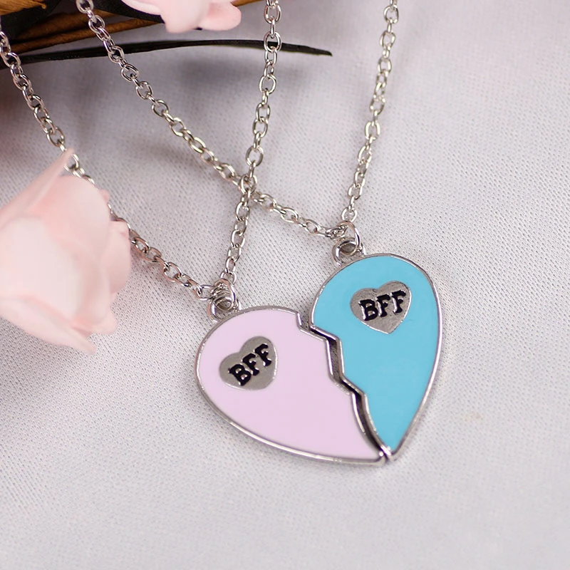 Комплект из 2 предметов BFF дамы стильный элегантный кулон &quotСердечко&quot Письмо