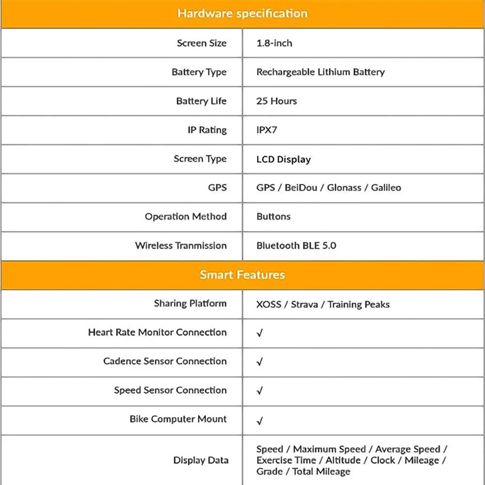 

XOSS Bike Computer G Plus Wireless GPS Speedometer Waterproof Road Bike MTB Bicycle Bluetooth ANT+ with Cadence Cycling Computer