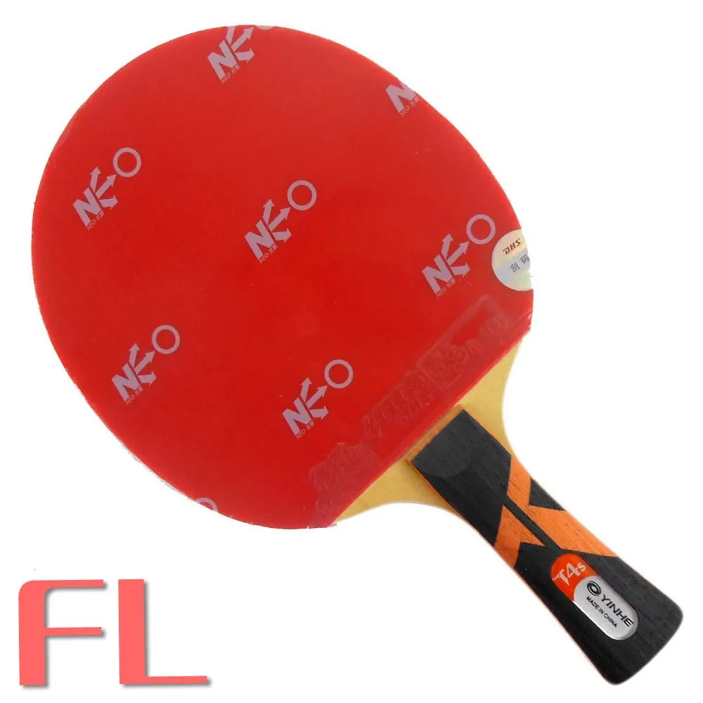 shakehand long FL Профессиональная комбинированная ракетка Galaxy YINHE T4s с 2x DHS NEO Hurricane 3 Rubbers Long Shakehand-FL - Цвет: shakehand long FL