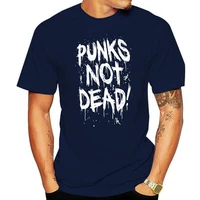 punk not dead screen printed cotton t shirt skull plus dead plus punktop