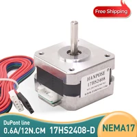 1 8 degree 17hs2408 d 4 leads 0 6a 12n cm nema17 stepper motor dupont wire for cnc laser grinding foam plasma cutting 3d printer
