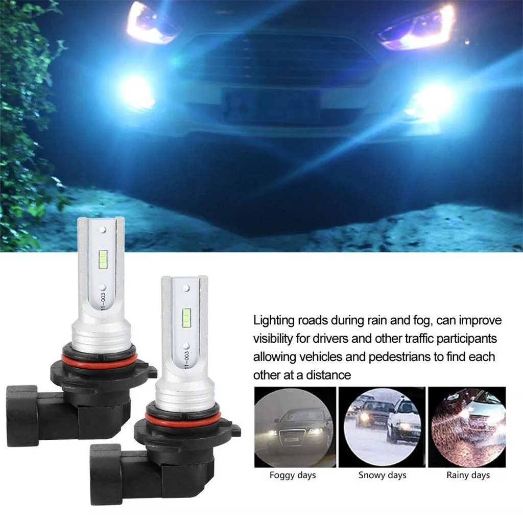 2 шт. светодиодный автомобильный H10 9145 противотуманный светильник 72 Вт CSP-Y11 белый