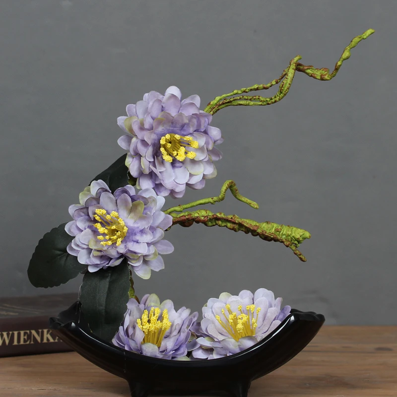 Современная керамическая ваза + искусственный цветочный набор декор для