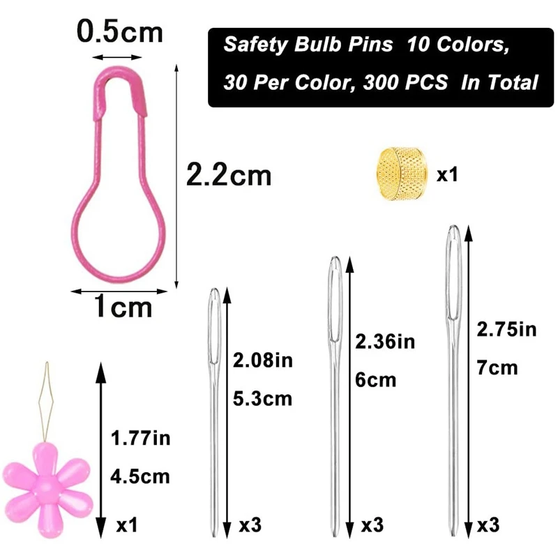 120 штук 10 Цвета Безопасность шпильки груша образные штифты с 9 шт. в виде большого