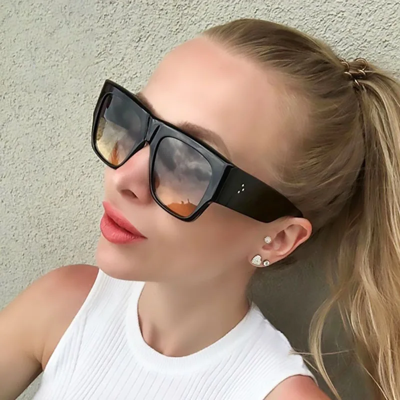 Женские градиентные солнцезащитные очки от серого до желтого сексуальные модные