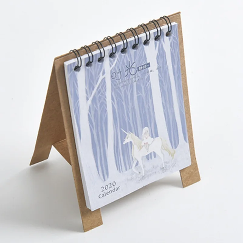 Design 6 as photo Kawaii Мультфильм мини настольный бумажный Настольный календарь двойной ежедневный планировщик годовой Органайзер дня офиса школьные принадлежности - Цвет: Design 6 as photo