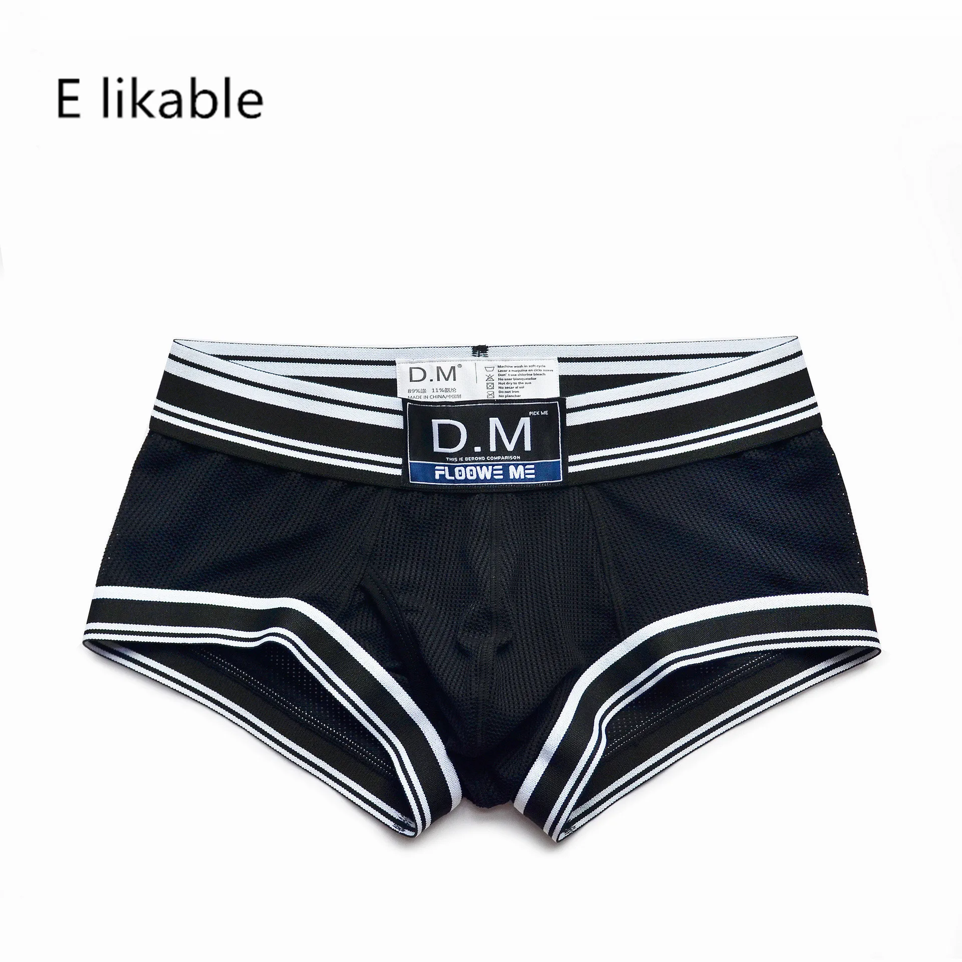 E likable new youth fashion personality men's underwear low waist sexy breathable comfort wild boyshort