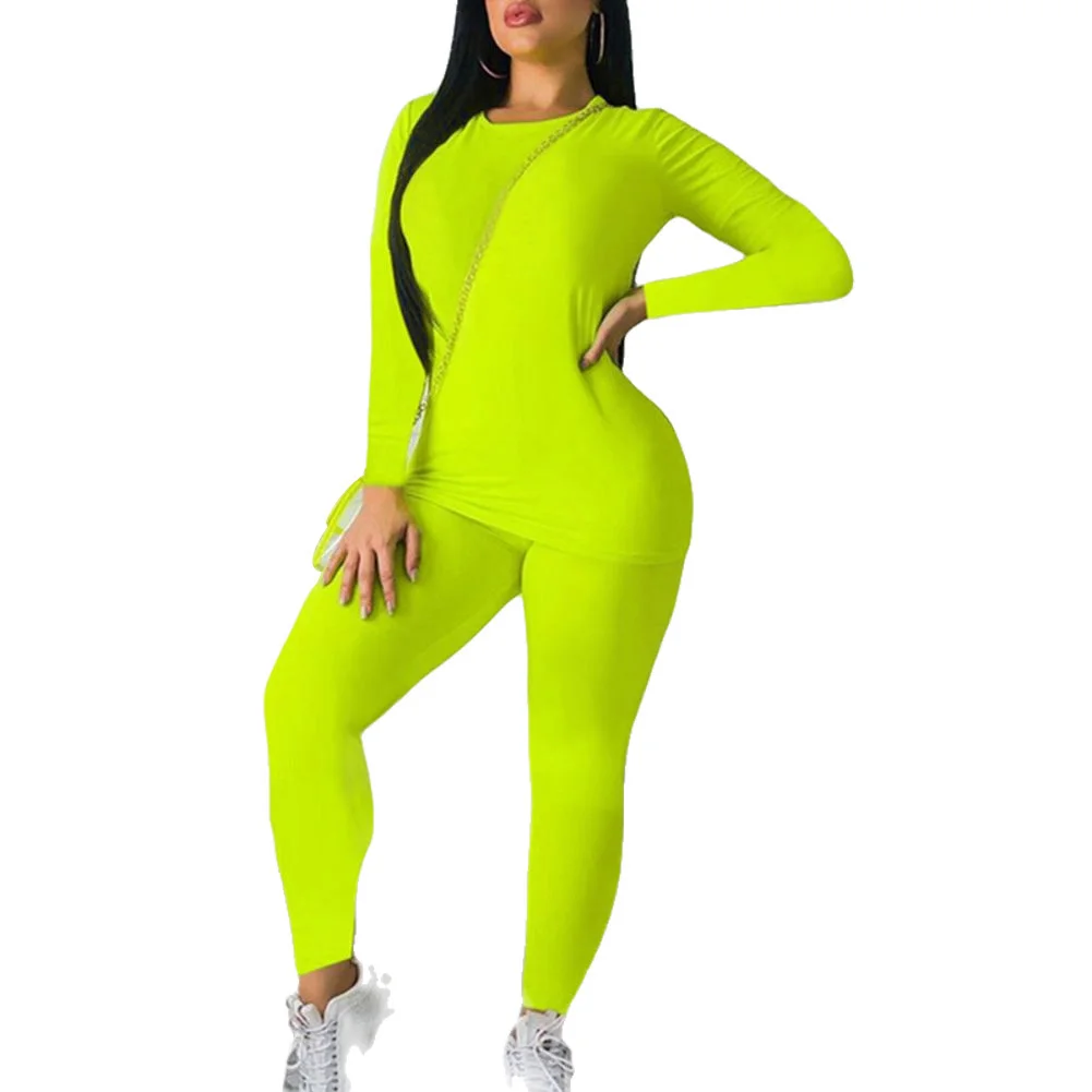 2 шт./компл. спортивный костюм для женщин неоновый Топ короткие штаны женская