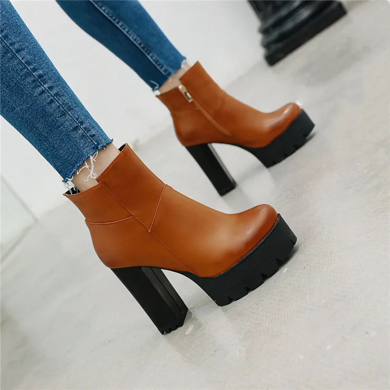 YMECHIC/2019 женские ботильоны на высоком каблуке в готическом стиле панк Цвет черный