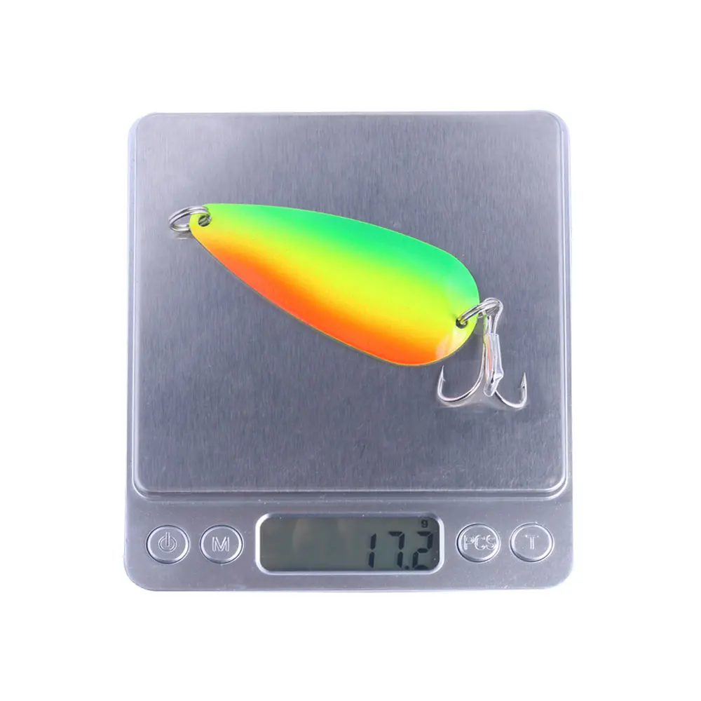 7.3cm 18g Metal Spinner Spoon Fishing Lure Hard Baits Colorful Sequins Noise Paillette Treble Hook Tackle | Спорт и развлечения