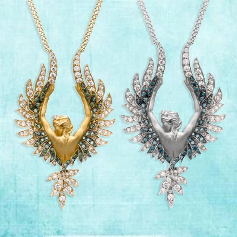 Ожерелье с ангельским крылом недорогое ожерелье Мужская винтажная бижутерия