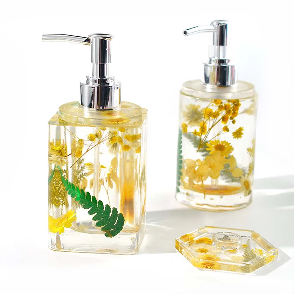 

1 Set Perfume Bottle Silicone Mold Crystal Epoxy Resin Mould Hand Sanitizer Storage Bottle DIY Jewelry Decorations Making