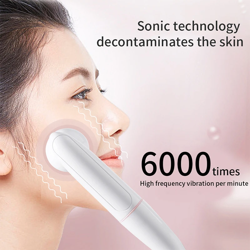 

Face Massager Blackhead Remover Electric Silicone Facial Cleansing Brush Vibrators Ultrasonic Cleaning Machine Skin Care 2in1