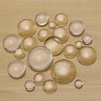 50pcs clear glass cabochon 12 18 20 25 30mm for diy jewelry making accessories round transparent cameo flat back photo patch