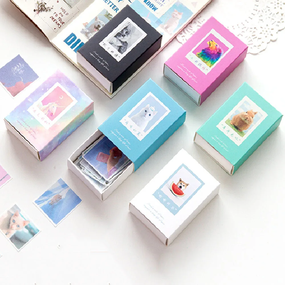 

120pcs/box Cute Animals Stickers INS Style DIY Decorations for Scrapbooking Notebook Gift Tags Sealing Labels Kawaii Stationery