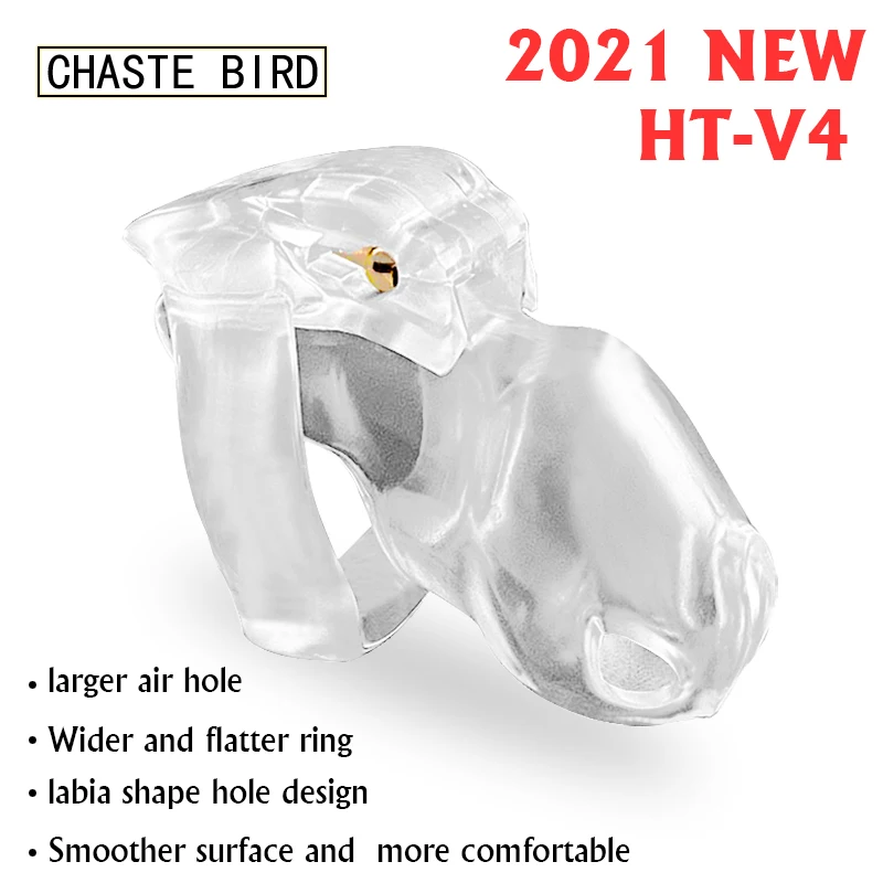 

CHASTE BIRD 2021 New Male Chastity Device HT-V4 Set Keuschheitsgurtel Cock Cage Penis Ring Bondage Belt Fetish Adult Sex Toys