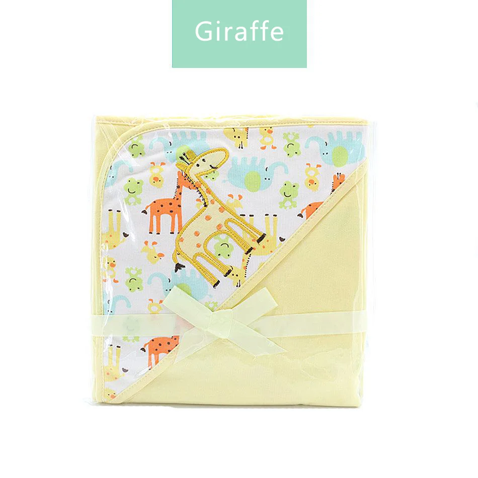 Elinfant 1 шт. 78x78 см хлопок детское одеяло с капюшоном - Цвет: Giraffe