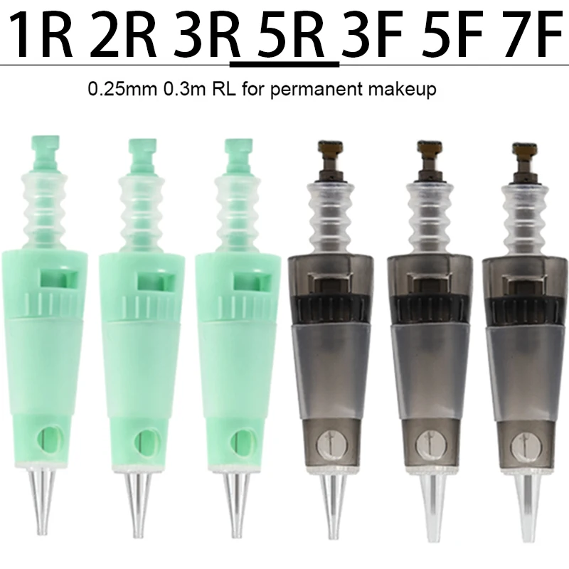 Disposable Permanent Makeup Tattoo Cartridge Needle Microblading Eyebrow Lip Eyeliner for Tattoo Needle PMU Machine Pen Supplies