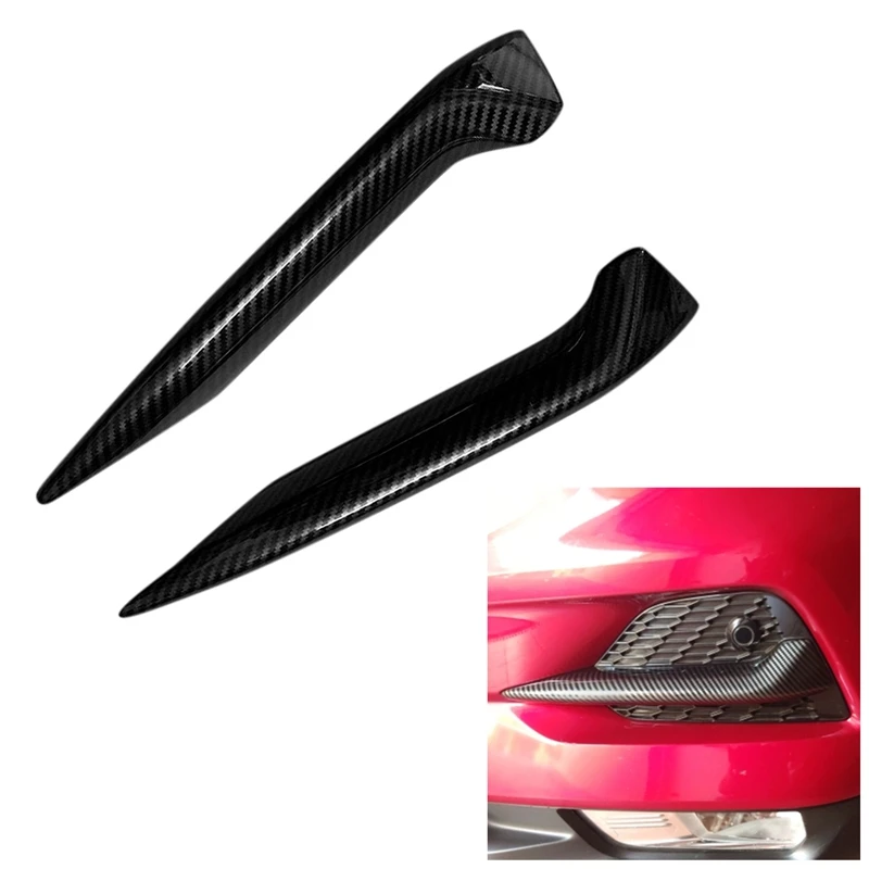 

Carbon Fiber Car Front Fog Lights Lamp Eyelid Eyebrow Cover Trim for Nissan Qashqai J11 2018 2019 2020