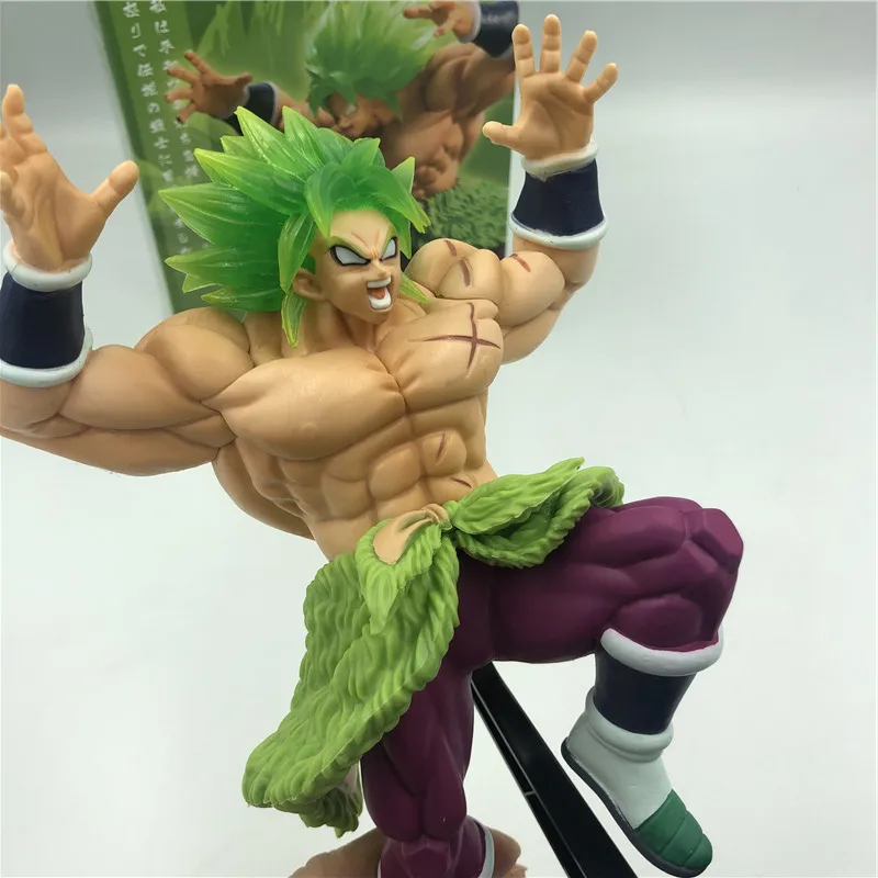 Dragon Ball Z Super Broly Movie Ver. Зеленые волосы против Гоку броли Супер Saiyan боевой формы ПВХ Фигурки Модель DBZ 24 см