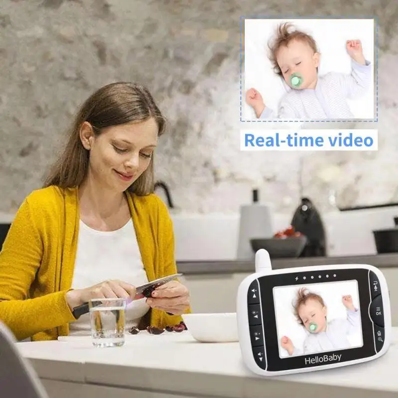 Видеоняня HelloBaby с экраном 3 2 дюйма две системы разговора панорамирование наклон