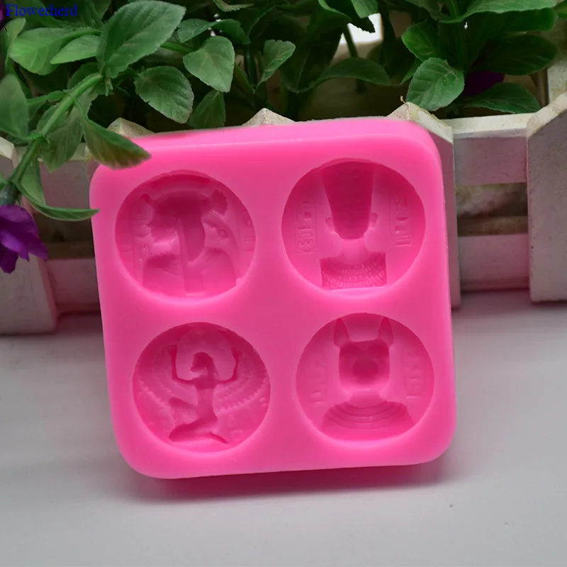 DIY пресс-формы для выпечки египетского фараона Золотая монета Fondant (сахарная) Торт