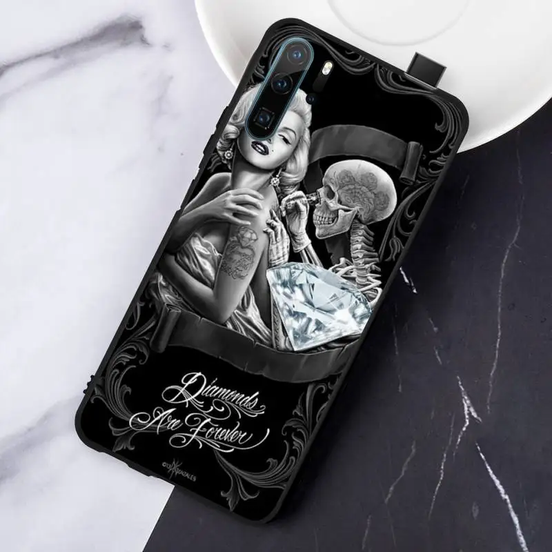 

Sexy star marylin monroe tatooe girl Phone Case For Huawei honor Mate P 10 20 30 40 Pro 10i 9 10 20 8 x Lite