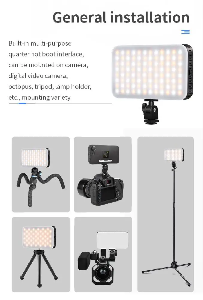 

Camera LED Flash Fill Light Video Light Supplement Lamp for Gopro Hero 8 7 6 5 4 YI 4K SJCAM SJ4000 for Nikon Canon DSLR Camera