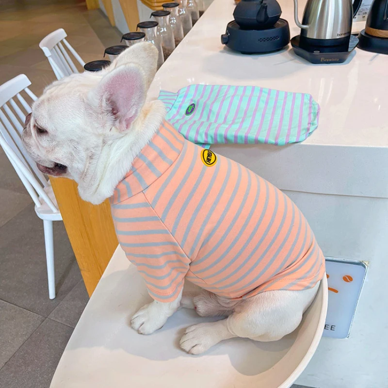 

Весенне-осенняя футболка для собак, пудель, Бишон, шнауцер, west highland, белый терьер, мопс, французский бульдог, одежда Шиба-ину