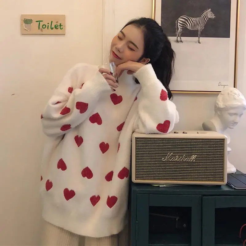 Зимний вязаный свитер ZITY с высоким воротником в Корейском стиле Женский Теплый