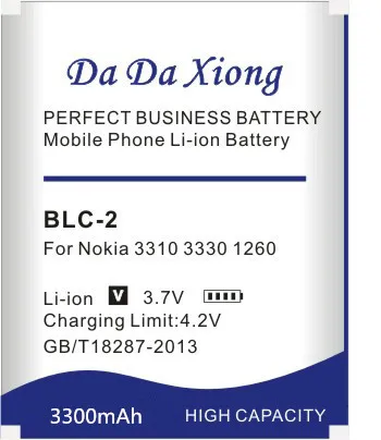 Da Xiong 3300 мАч BLC 2 BLC2 литий ионный аккумулятор для телефона NOKIA 3310 3330 1260 2260 3315 3320 3350 3360