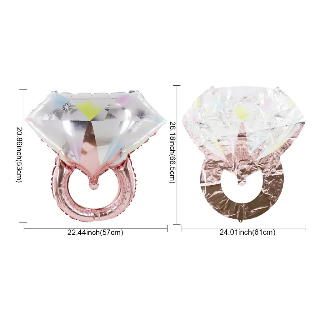 Кольцо из розового золота воздушные шары алюминиевой фольги Любовное сердце для