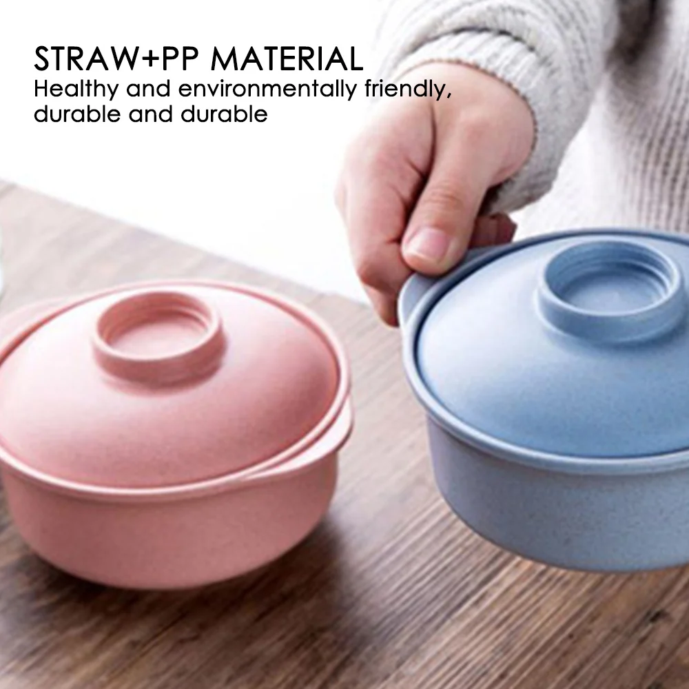 Миски для лапши быстрого приготовления с крышкой миски супа и риса столовая