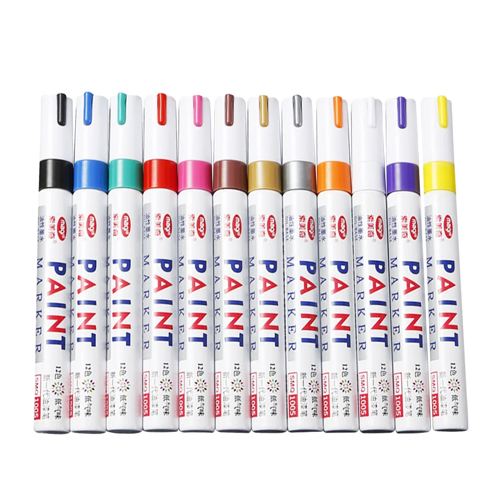 

Маркеры для масляной краски, 12 шт., быстросохнущие маркеры, устойчивые к высоким температурам масляные ручки, канцелярские принадлежности д...