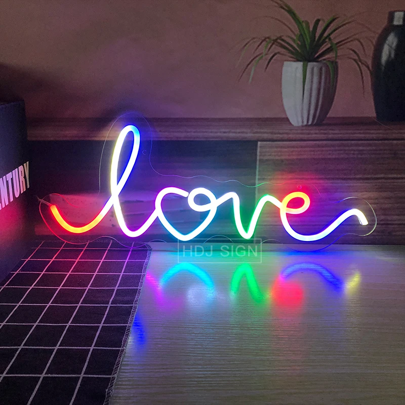 

Custom Neon Sign Colorful LED Light Suitable For Home Bedroom Bar Propose Wedding Party Personalized Design Plaque Decor Light