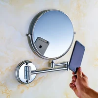 folding arm cosmetic makeup mirrors extend without drill swivel toilet mirror suction 360%c2%b0 double side shower room mirror