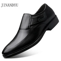 size 38 48 men loafers formal leather shoes black brown dress business leather shoes for men classic slip on office shoes men