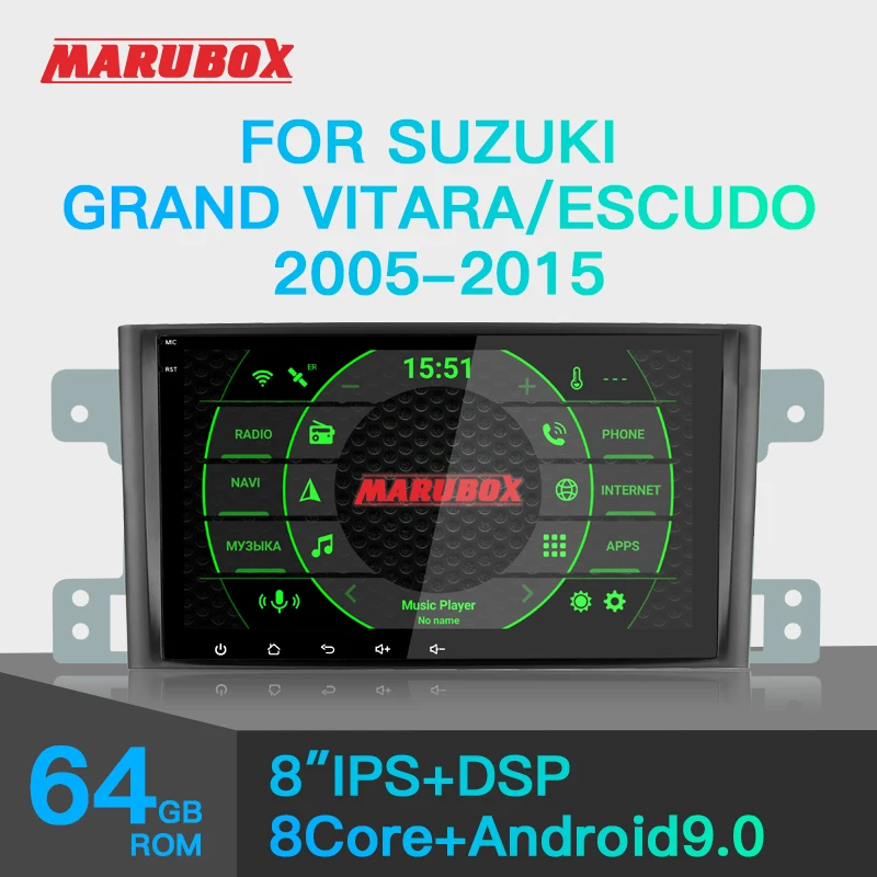 MARUBOX 8A905PX5 DSP 8 ядер 4 Гб 64 ГБ Android для Suzuki Grand Vitara эскудо 2005 2016 Автомобильный