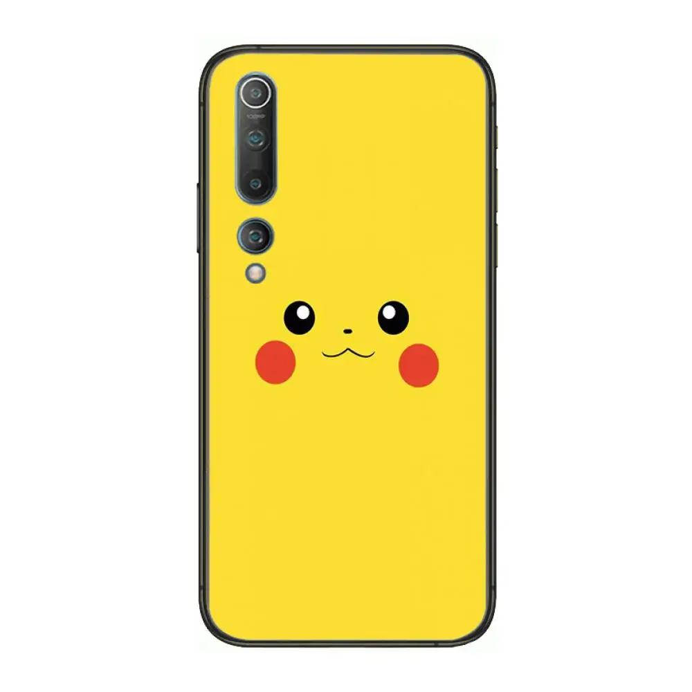 

Popular-Pokemon Phone Case For xiaomi mi11 5g 10 liti Ultra 9Pro SE 3 8 Note Anime Black Cover Silicone Back Pretty tpu