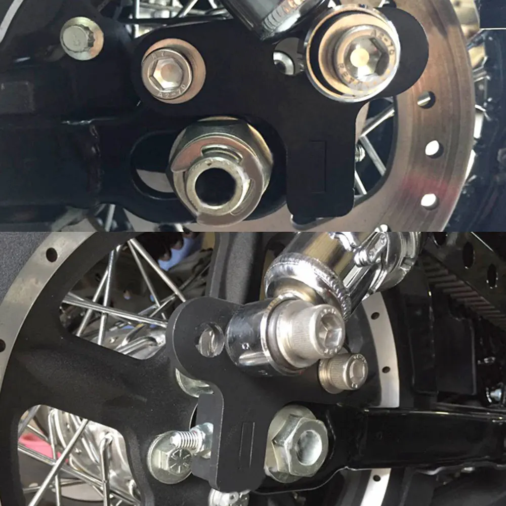 Для моделей Hugger мотоцикла Sportster XL883 XL1200 X48 X72 XL 883 1200 1988-1999: Задний регулируемый комплект понижения высоты на 1 "2" 3 "на.