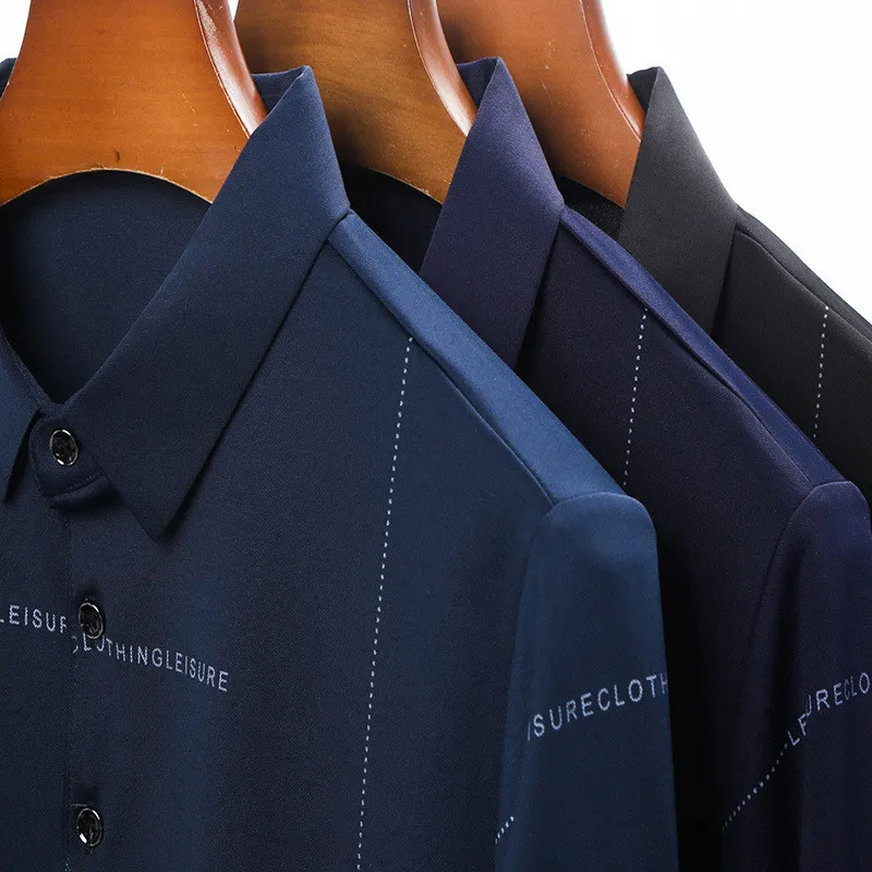 Рубашка-поло мужская с графическим принтом модная блуза длинным рукавом