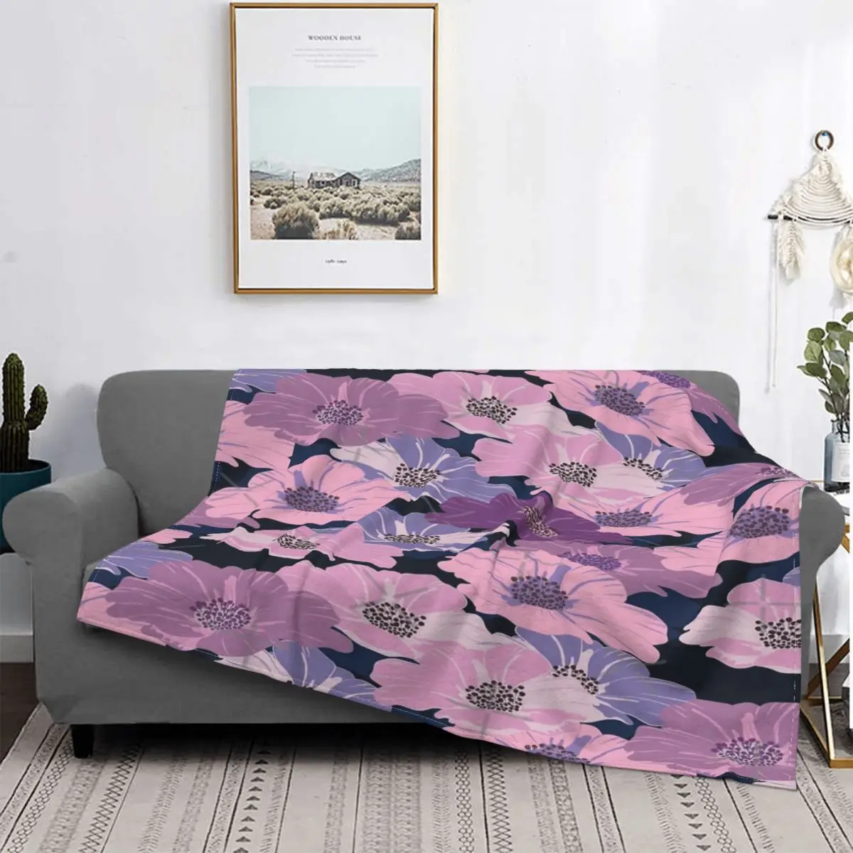 

Весенне-летнее фиолетовое одеяло из гибискуса, покрывало для кровати, клетчатое покрывало, муслиновое одеяло в клетку, покрывало 220X240