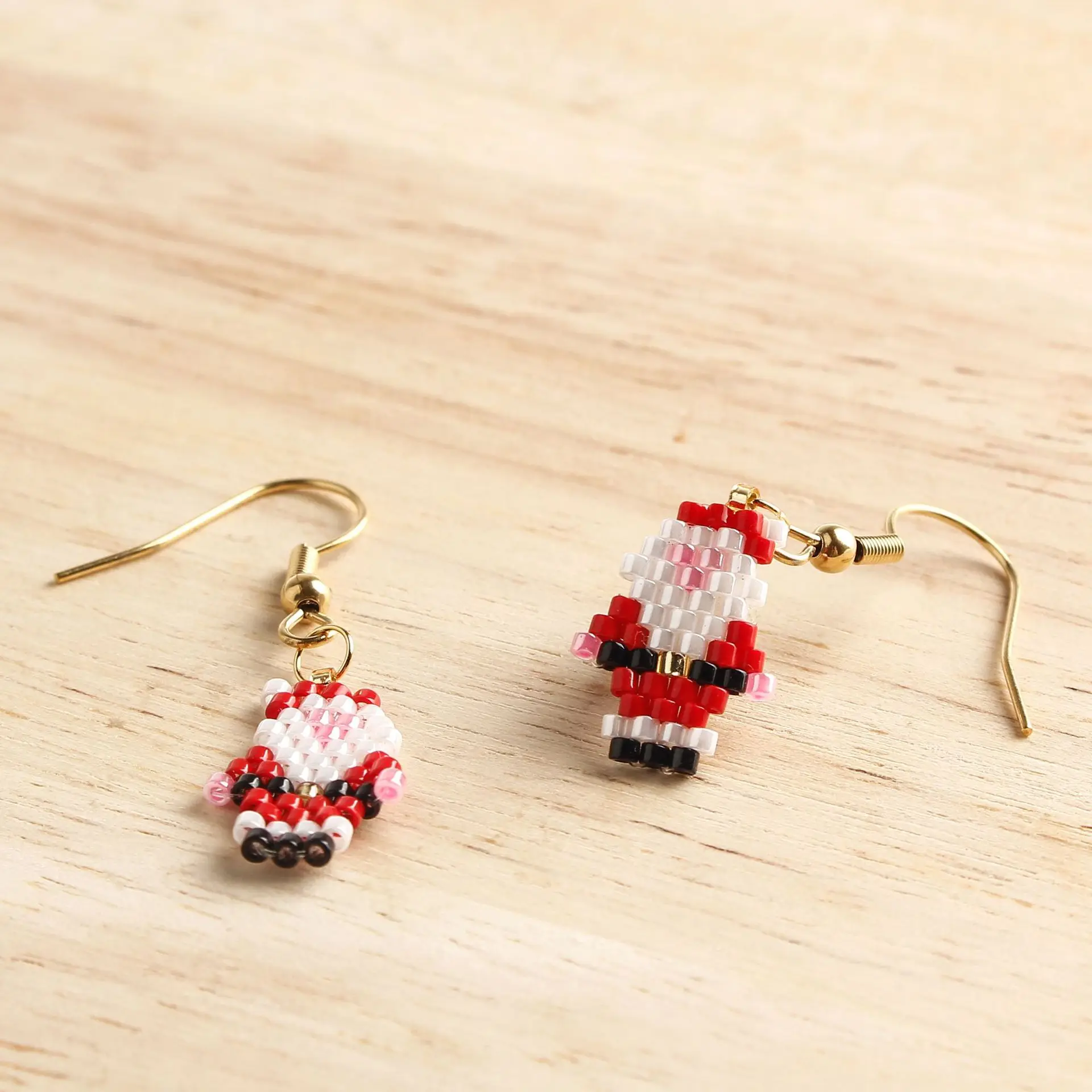 Рождественские украшения Японские Женские серьги Миюки с искусственным