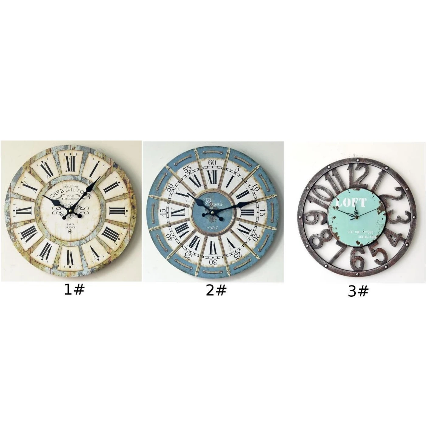 Старинные деревенские деревянные настенные часы античный потертый шик ретро