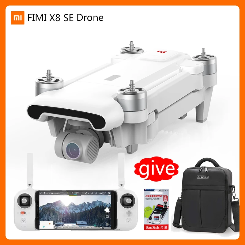 FIMI X8SE 5 км Диапазон FPV 3-осевому гидростабилизатору 4K Камера 33 минут полета gps дрона с дистанционным управлением игрушки в подарок