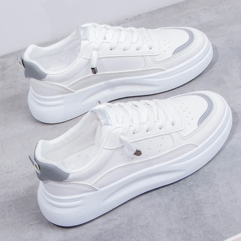 

Latest Spring Autumn White Shoes Women Platform Shoes Woman Fashion Sneakers High Quality PU Casual Shoes Ladies Shoes Loafers