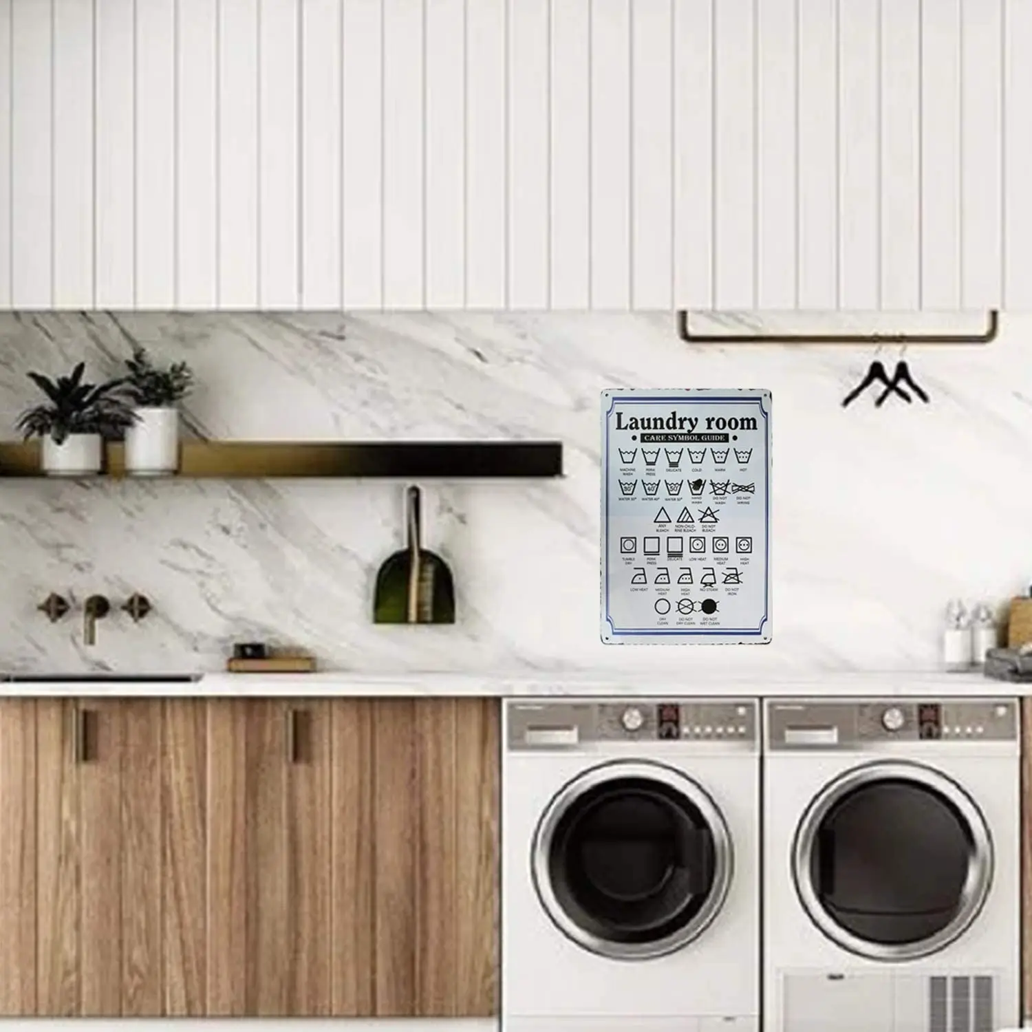 

Laundry Room Care Symbol Tin Sign Guide Metal Sign Home Bathroom Decoration Wash Room Signs Country Home Decor