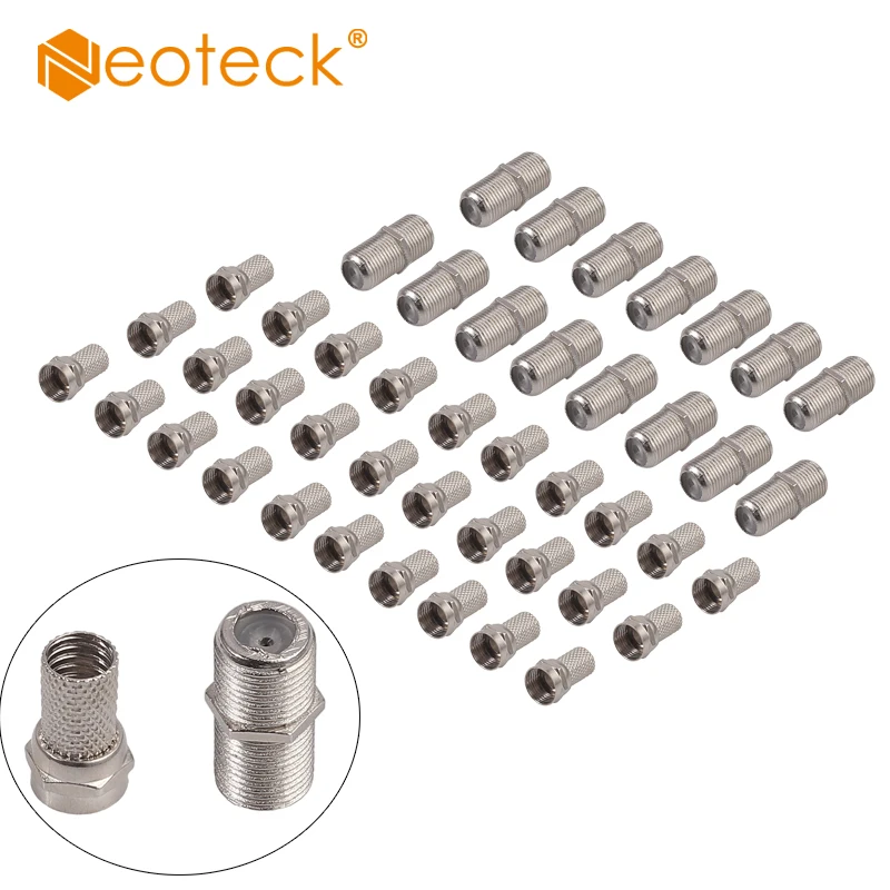 

Neoteck 30 Pcs F CONNECTOR And 15 Pcs JOINING BARRELS New Repair Kit For Sky + Hd Twin Coax Cable