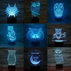 Светодиодный ночник с дистанционным управлением и питанием от USB, многоцветный светильник в виде совы для сна, домашняя декоративная лампа, подарок для детей на день рождения и праздник