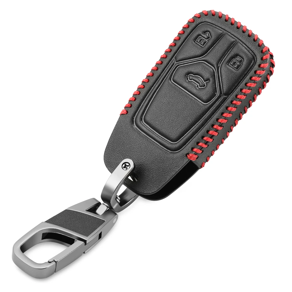 Натуральная кожа автомобиля ключ крышка чехол для Audi A5 Q7 S4 S5 A4 B9 A4L и формирующая
